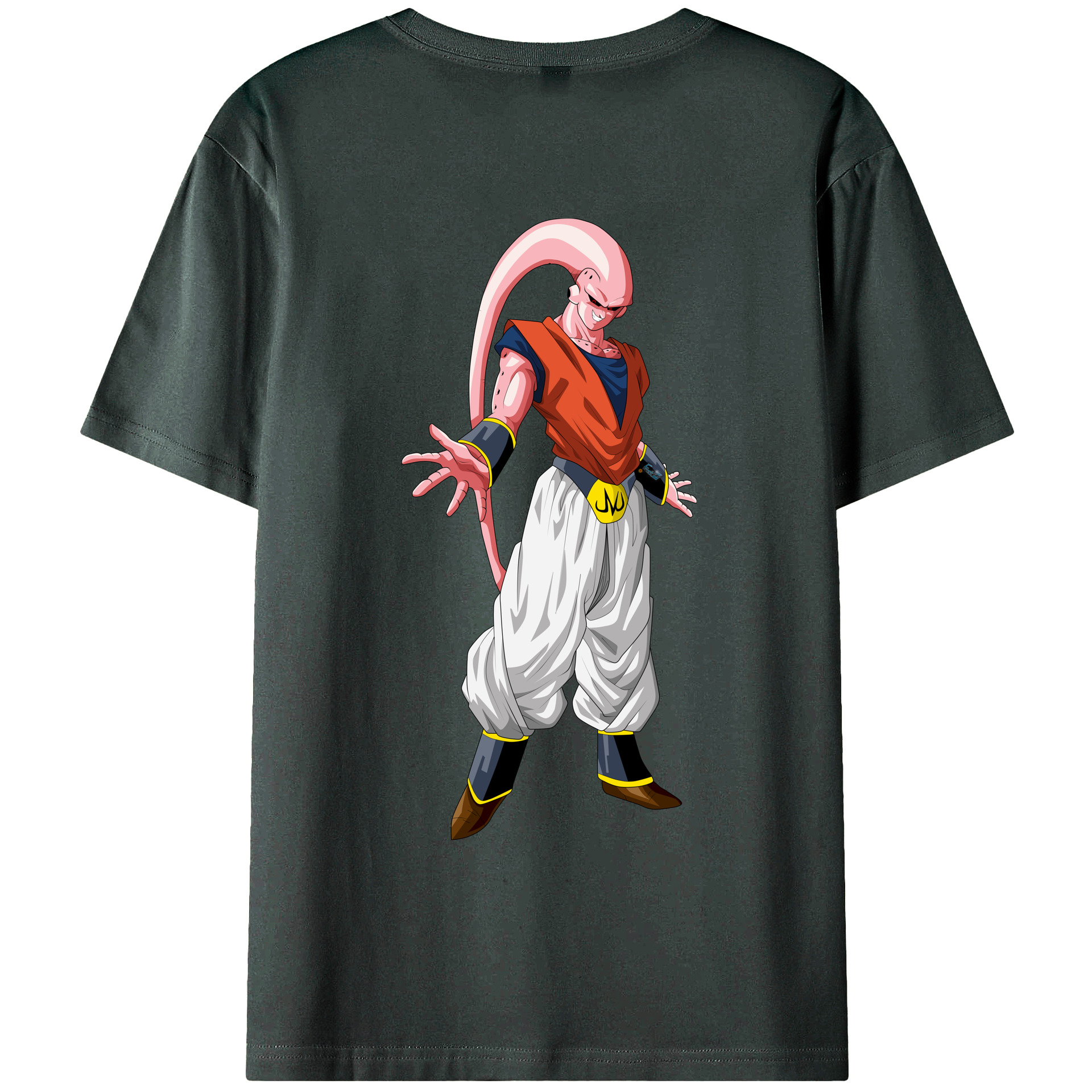 （画像用） ドラゴンボール 魔人ブウ DRAGON BALL Majin Buu 綿100％ メンズ半袖Tシャツ（バックプリント） 通気性